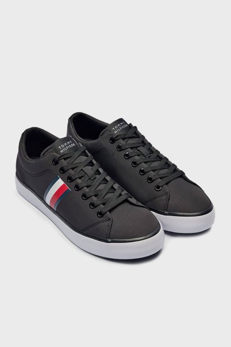 Tommy Hilfiger Bant Logolu Sneaker Erkek Ayakkabı FM0FM05393 BDS SİYAH - Tommy Hilfiger (1)