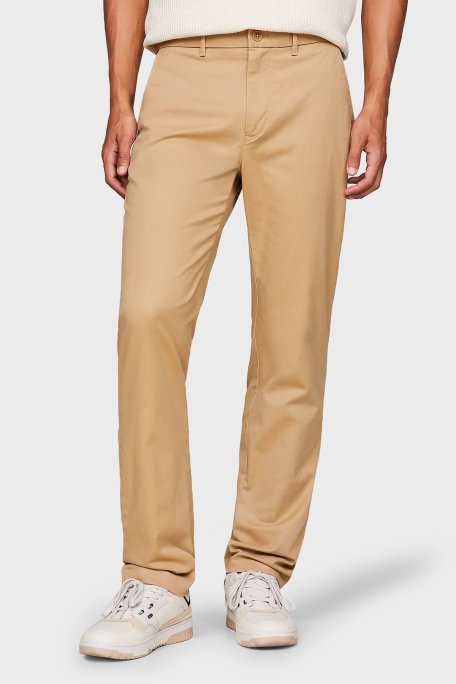 Tommy Hilfiger Chinos Denton Pamuklu Regular Fit Erkek Pantolon MW0MW25964 RBL CAMEL - Tommy Hilfiger