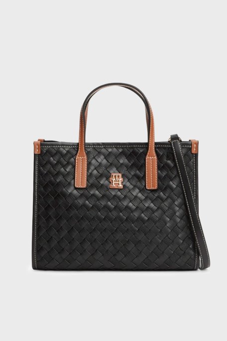 Tommy Hilfiger Çıkarılabilir Askılı Tote Kadın Çanta AW0AW18393 0GJ SİYAH - Tommy Hilfiger