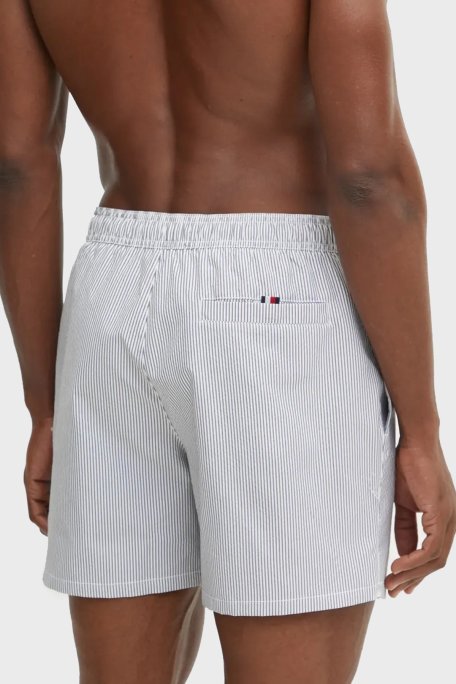 Tommy Hilfiger Çizgili Belden Bağlamalı Erkek Mayo Short UM0UM03265 0K5 BEYAZ - Tommy Hilfiger (1)