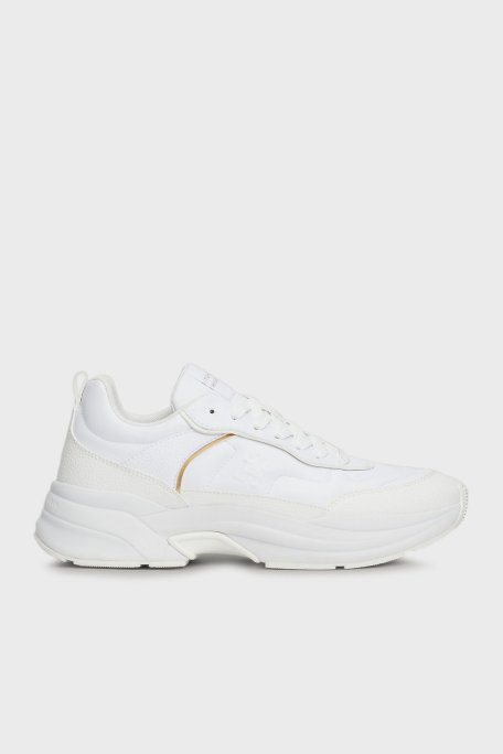 Tommy Hilfiger Deri Sneaker Bayan Ayakkabı FW0FW08346 YBS BEYAZ - Tommy Hilfiger