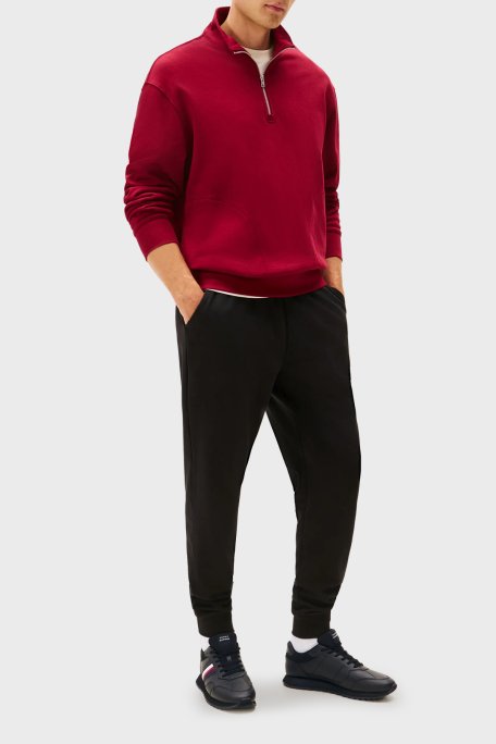 Tommy Hilfiger Hakiki Deri Logolu Bağcıklı Sneaker Erkek Ayakkabı FM0FM05637 BDS SİYAH - Tommy Hilfiger (1)