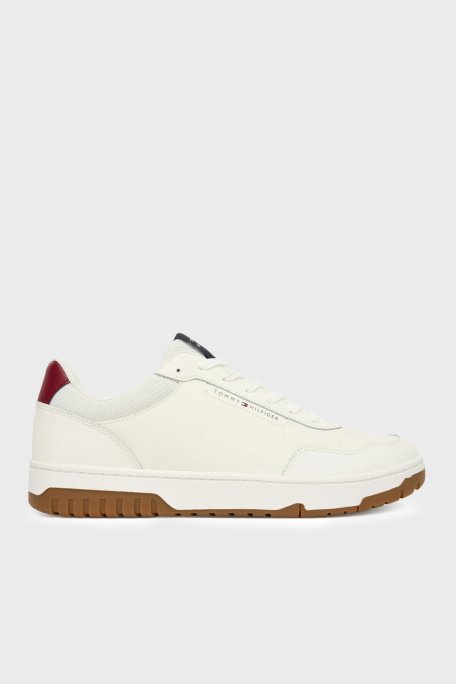 Tommy Hilfiger Hakiki Deri Logolu Sneaker Erkek Ayakkabı FM0FM05713 0GY LACİVERT - Tommy Hilfiger