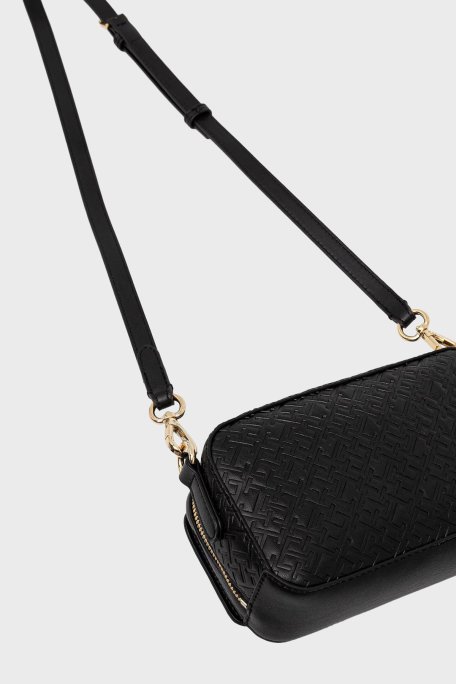 Tommy Hilfiger Kabartma Logolu Çıkarılabilir Askılı Bayan Çanta AW0AW17681 BDS SİYAH - Tommy Hilfiger (1)