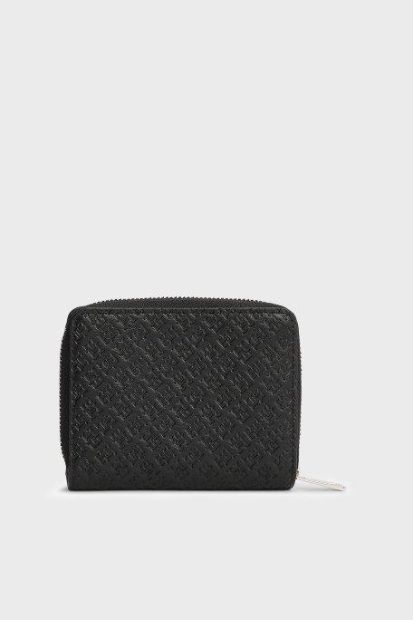 Tommy Hilfiger Kabartma Logolu Fermuarlı Kadın Cüzdan AW0AW18474 BDS SİYAH - Tommy Hilfiger (1)