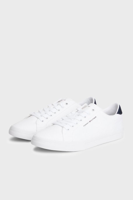 Tommy Hilfiger Kanvas Sneaker Erkek Ayakkabı FM0FM05688 YBS BEYAZ - Tommy Hilfiger (1)