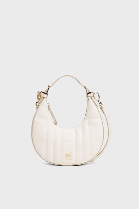 Tommy Hilfiger Kapitoneli Çıkarılabilir Askılı Bayan Çanta AW0AW17635 Z00 AÇIK BEJ - Tommy Hilfiger