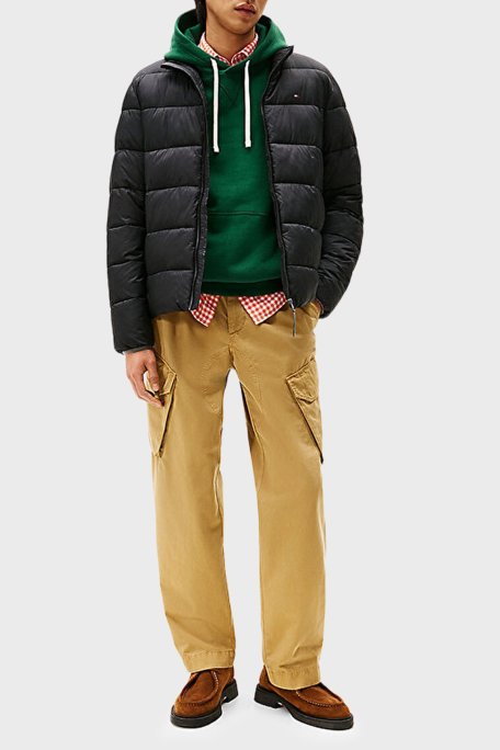 Tommy Hilfiger Kapitoneli Regular Fit Dik Yaka Erkek Mont MW0MW41982 BDS SİYAH - Tommy Hilfiger (1)