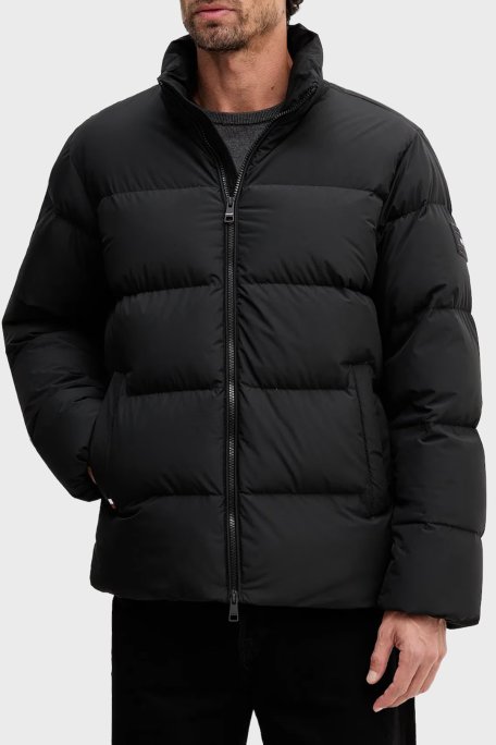 Tommy Hilfiger Kapitoneli Regular Fit Dik Yaka Şişme Erkek Mont MW0MW40615 BDS SİYAH - Tommy Hilfiger