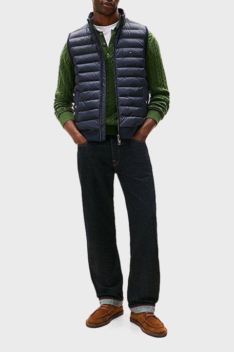 Tommy Hilfiger Kapitoneli Regular Fit Dik Yaka Şişme Erkek Yelek MW0MW41441 DW5 LACİVERT - Tommy Hilfiger (1)