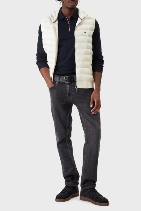 Tommy Hilfiger Kapitoneli Regular Fit Dik Yaka Şişme Erkek Yelek MW0MW41441 Z00 AÇIK BEJ - Tommy Hilfiger (1)