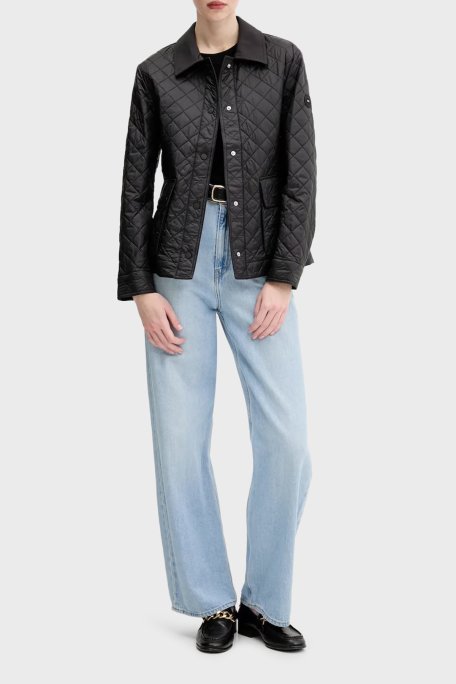 Tommy Hilfiger Kapitoneli Regular Fit Klasik Yaka Dolgulu Bayan Mont WW0WW45641 BDS SİYAH - Tommy Hilfiger (1)