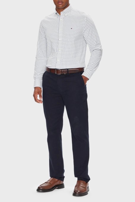 Tommy Hilfiger Kareli Regular Fit Düğmeli Yaka Uzun Kollu Erkek Gömlek MW0MW39680 0QJ KIRMIZI - Tommy Hilfiger (1)