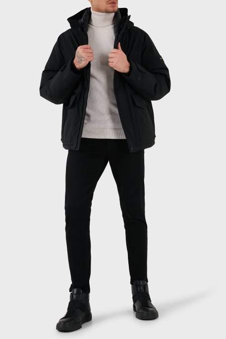 Tommy Hilfiger Kuş Tüyü Dolgulu Regular Fit Kapüşonlu Erkek Mont MW0MW3659 BDS SİYAH - Tommy Hilfiger (1)