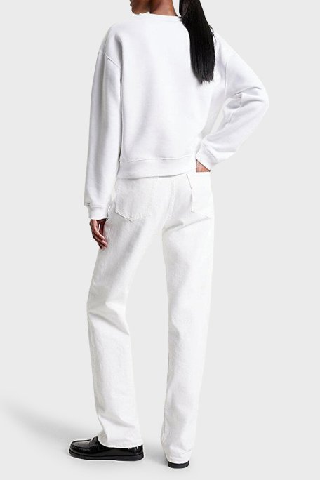 Tommy Hilfiger Logo Baskılı Regular Fit Bisiklet Yaka Bayan Sweat WW0WW39791 YCF BEYAZ - Tommy Hilfiger (1)