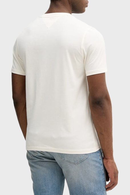 Tommy Hilfiger Logolu % 100 Pamuk Regular Fit Bisiklet Yaka Erkek T Shirt MW0MW41471 Z00 AÇIK BEJ - Tommy Hilfiger (1)