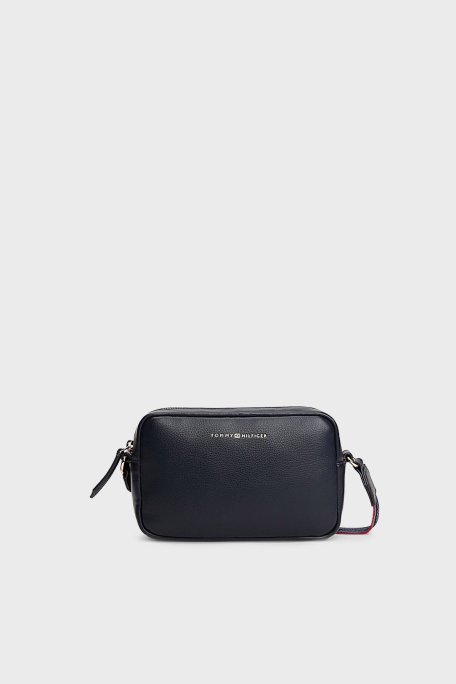 Tommy Hilfiger Logolu Ayarlanabilir Askılı Bayan Çanta AW0AW17689 DW6 LACİVERT - Tommy Hilfiger