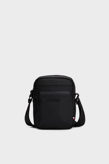 Tommy Hilfiger Logolu Ayarlanabilir Askılı Erkek Çanta AM0AM13498 BDS SİYAH - Tommy Hilfiger