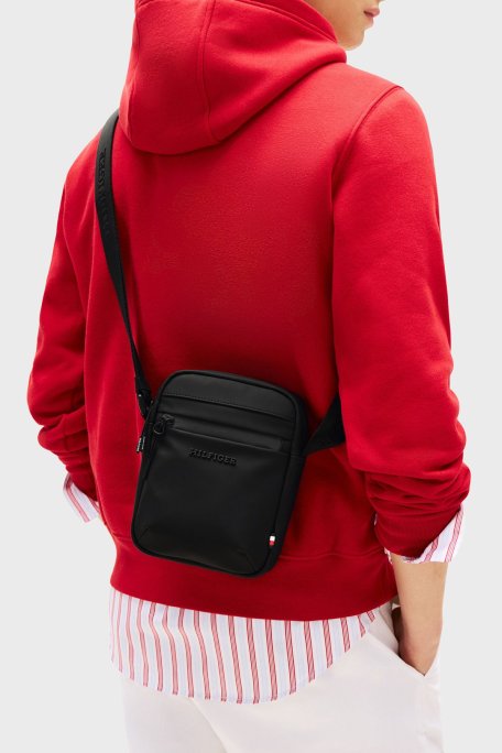 Tommy Hilfiger Logolu Ayarlanabilir Askılı Erkek Çanta AM0AM13498 BDS SİYAH - Tommy Hilfiger (1)