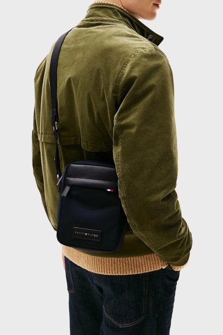 Tommy Hilfiger Logolu Ayarlanabilir Askılı Erkek Çanta AM0AM13618 BDS SİYAH - Tommy Hilfiger (1)