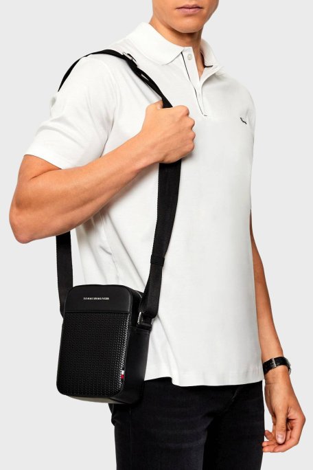 Tommy Hilfiger Logolu Ayarlanabilir Askılı Erkek Çanta AM0AM13661 BDS SİYAH - Tommy Hilfiger (1)