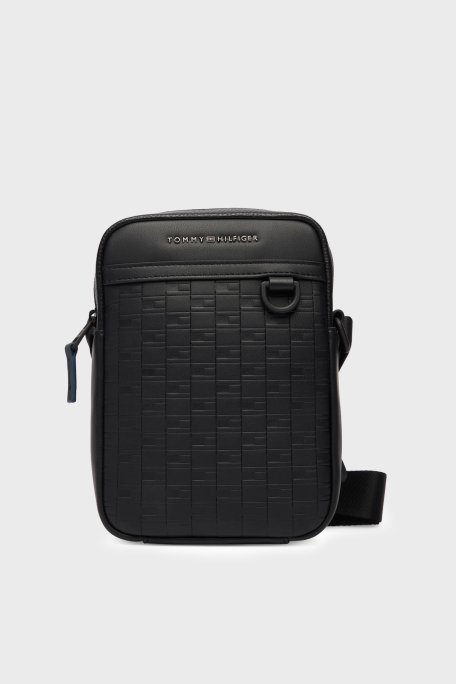 Tommy Hilfiger Logolu Ayarlanabilir Askılı Erkek Çanta AM0AM14019 BDS SİYAH - Tommy Hilfiger