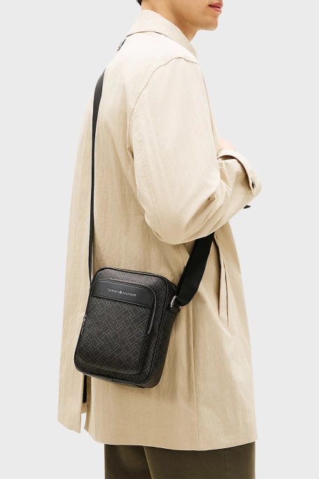 Tommy Hilfiger Logolu Ayarlanabilir Askılı Erkek Çanta AM0AM14138 BDS SİYAH - Tommy Hilfiger (1)