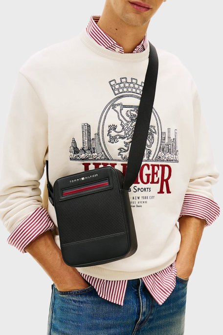 Tommy Hilfiger Logolu Ayarlanabilir Askılı Erkek Çanta AM0AM14156 BDS SİYAH - Tommy Hilfiger (1)