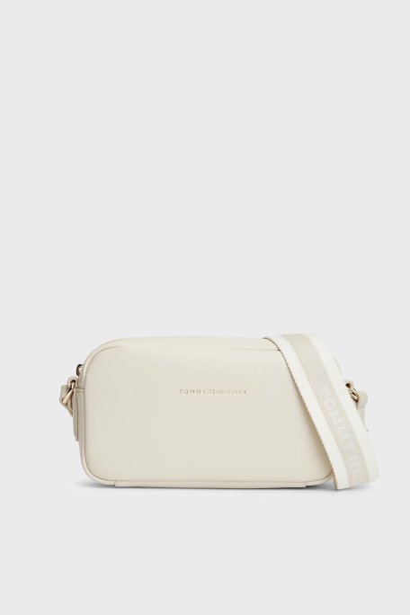 Tommy Hilfiger Logolu Ayarlanabilir Askılı Kadın Çanta AW0AW18370 AEO BEJ - Tommy Hilfiger