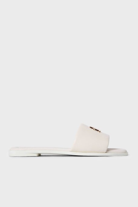 Tommy Hilfiger Logolu Bayan Terlik FW0FW09292 AEO BEJ - Tommy Hilfiger