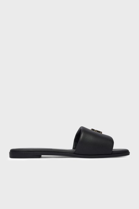 Tommy Hilfiger Logolu Kadın Terlik FW0FW09292 BDS SİYAH - Tommy Hilfiger