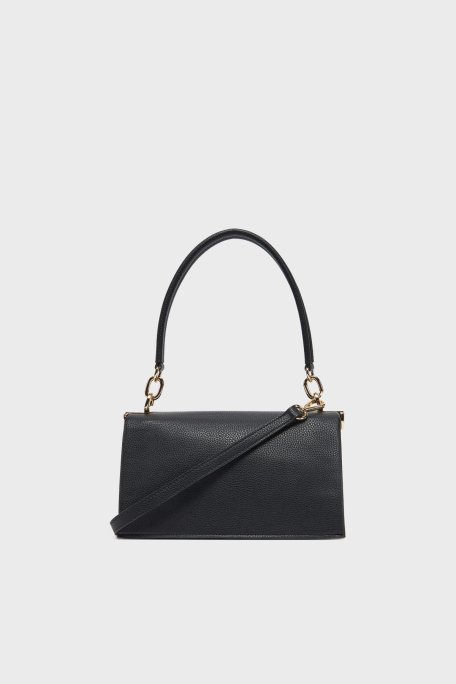 Tommy Hilfiger Logolu Çıkarılabilir Askılı Bayan Çanta AW0AW17216 BDS SİYAH - Tommy Hilfiger (1)