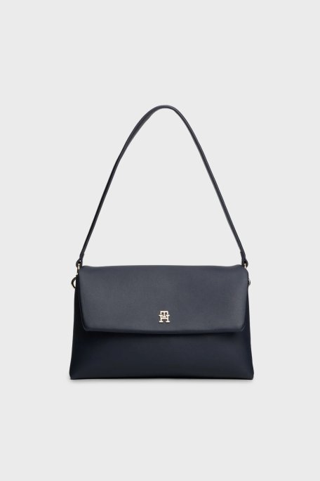 Tommy Hilfiger Logolu Çıkarılabilir Askılı Bayan Çanta AW0AW17695 DW6 LACİVERT - Tommy Hilfiger