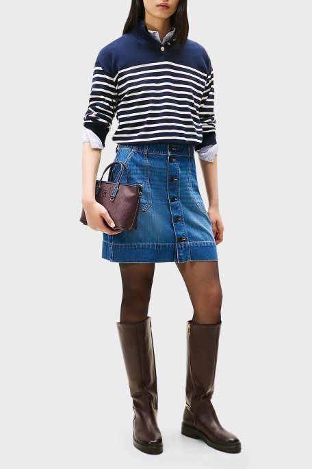 Tommy Hilfiger Logolu Çıkarılabilir Askılı Bayan Çanta AW0AW17717 DW6 LACİVERT - Tommy Hilfiger (1)