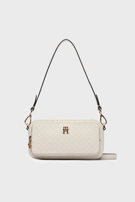 Tommy Hilfiger Logolu Çıkarılabilir Askılı Kadın Çanta AW0AW18414 AEO BEJ - Tommy Hilfiger