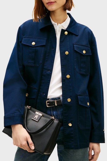 Tommy Hilfiger Logolu Çıkarılabilir Askılı Kadın Çanta AW0AW17191 BDS SİYAH - Tommy Hilfiger (1)