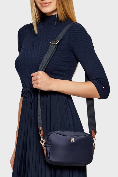 Tommy Hilfiger Logolu Çıkarılabilir Askılı Mini Bayan Çanta AW0AW17704 DW6 LACİVERT - Tommy Hilfiger (1)