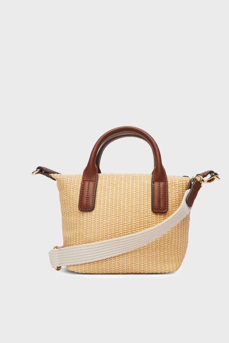 Tommy Hilfiger Logolu Çıkarılabilir Askılı Tote Kadın Çanta AW0AW18526 0F4 BEJ - Tommy Hilfiger (1)