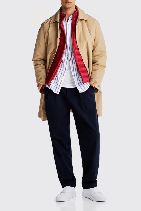 Tommy Hilfiger Logolu Deri Karışımlı Kalın Taban Sneaker Erkek Ayakkabı FM0FM05367 0LD BEYAZ - Tommy Hilfiger (1)