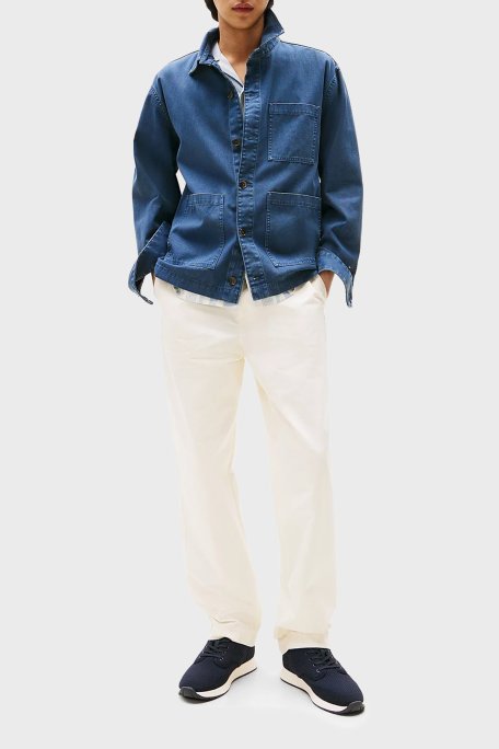 Tommy Hilfiger Logolu Örgü Spor Erkek Ayakkabı FM0FM05527 DW5 LACİVERT - Tommy Hilfiger (1)