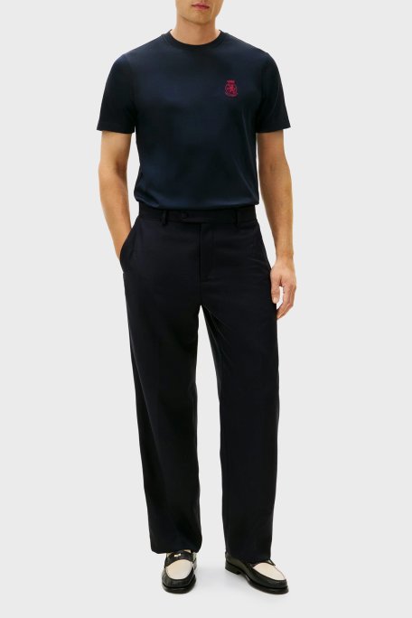 Tommy Hilfiger Logolu Pamuklu Regular Fit Bisiklet Yaka Erkek T Shirt MW0MW42854 DW5 LACİVERT - Tommy Hilfiger (1)