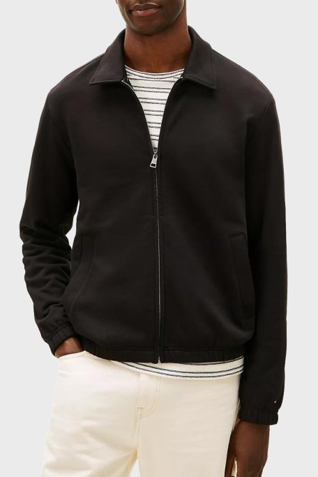 Tommy Hilfiger Logolu Pamuklu Regular Fit Klasik Yaka Erkek Ceket MW0MW41767 BDS SİYAH - Tommy Hilfiger