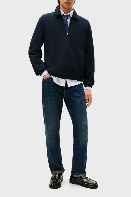 Tommy Hilfiger Logolu Pamuklu Regular Fit Klasik Yaka Erkek Ceket MW0MW41767 DW5 LACİVERT - Tommy Hilfiger (1)