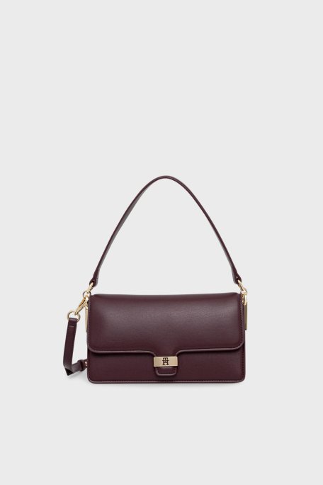 Tommy Hilfiger Logolu Sabit Askılı ve Ayarlanabilir Askılı Bayan Çanta AW0AW18029 XI8 KIRMIZI - Tommy Hilfiger