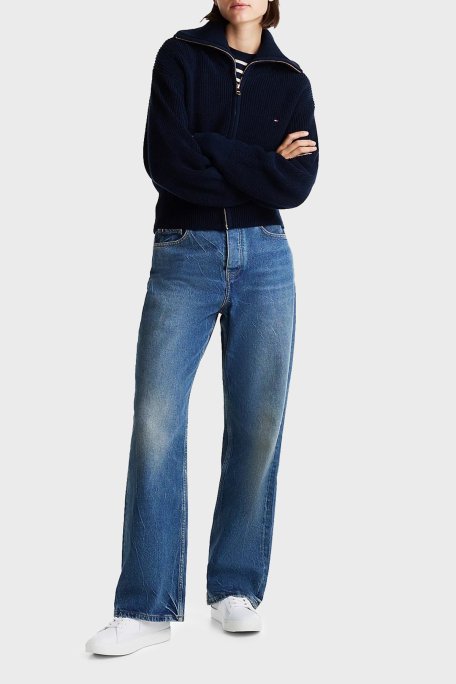 Tommy Hilfiger Logolu Sneaker Bayan Ayakkabı FW0FW08320 YBS BEYAZ - Tommy Hilfiger (1)