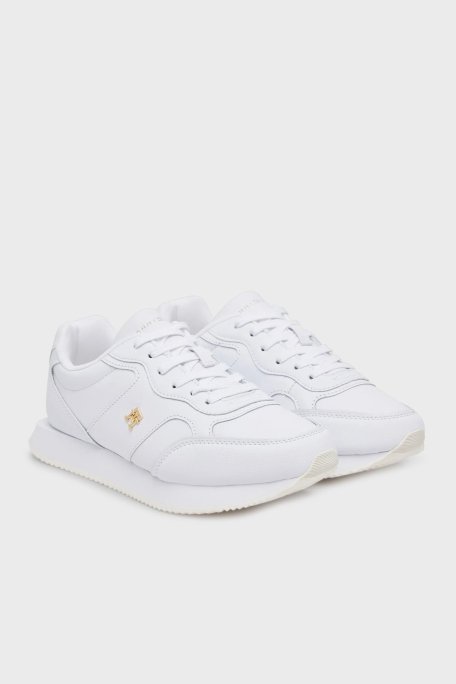 Tommy Hilfiger Logolu Sneaker Bayan Ayakkabı FW0FW08696 YBS BEYAZ - Tommy Hilfiger (1)