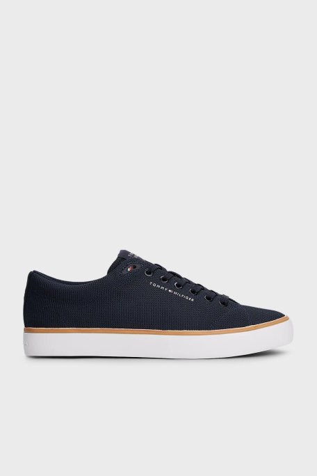 Tommy Hilfiger Logolu Sneaker Erkek Ayakkabı FM0FM05513 DW5 LACİVERT - Tommy Hilfiger