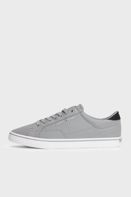 Tommy Hilfiger Logolu Sneaker Erkek Ayakkabı FM0FM05688 PRY GRİ - Tommy Hilfiger (1)