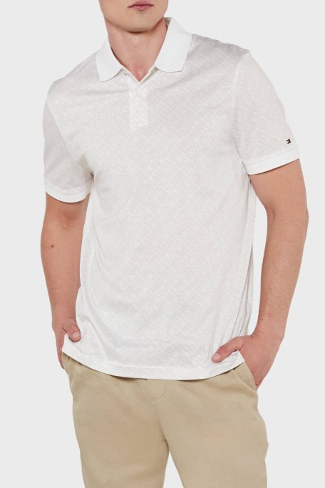 Tommy Hilfiger Monogram Logolu % 100 Pamuk Regular Fit Düğmeli Erkek Polo Yaka T Shirt MW0MW39218 0K5 BEYAZ - Tommy Hilfiger