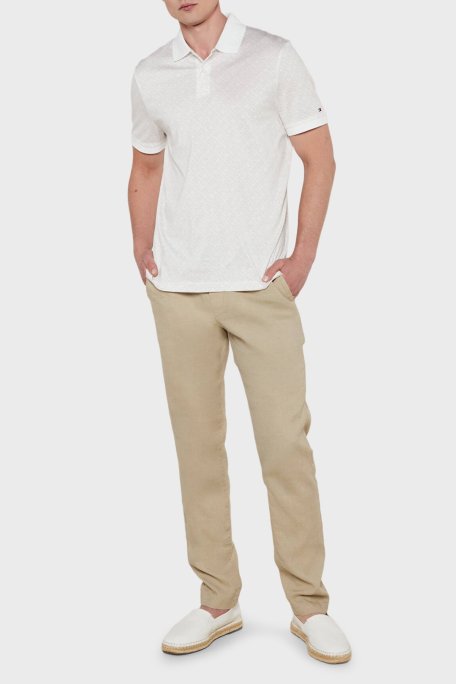 Tommy Hilfiger Monogram Logolu % 100 Pamuk Regular Fit Düğmeli Erkek Polo Yaka T Shirt MW0MW39218 0K5 BEYAZ - Tommy Hilfiger (1)